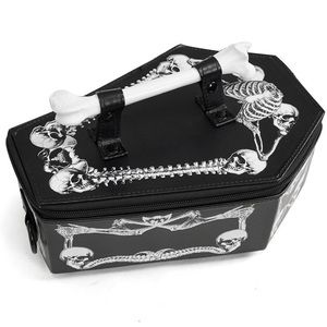 Kreepsville 666 Black 'Coffin and Bones' Handbag